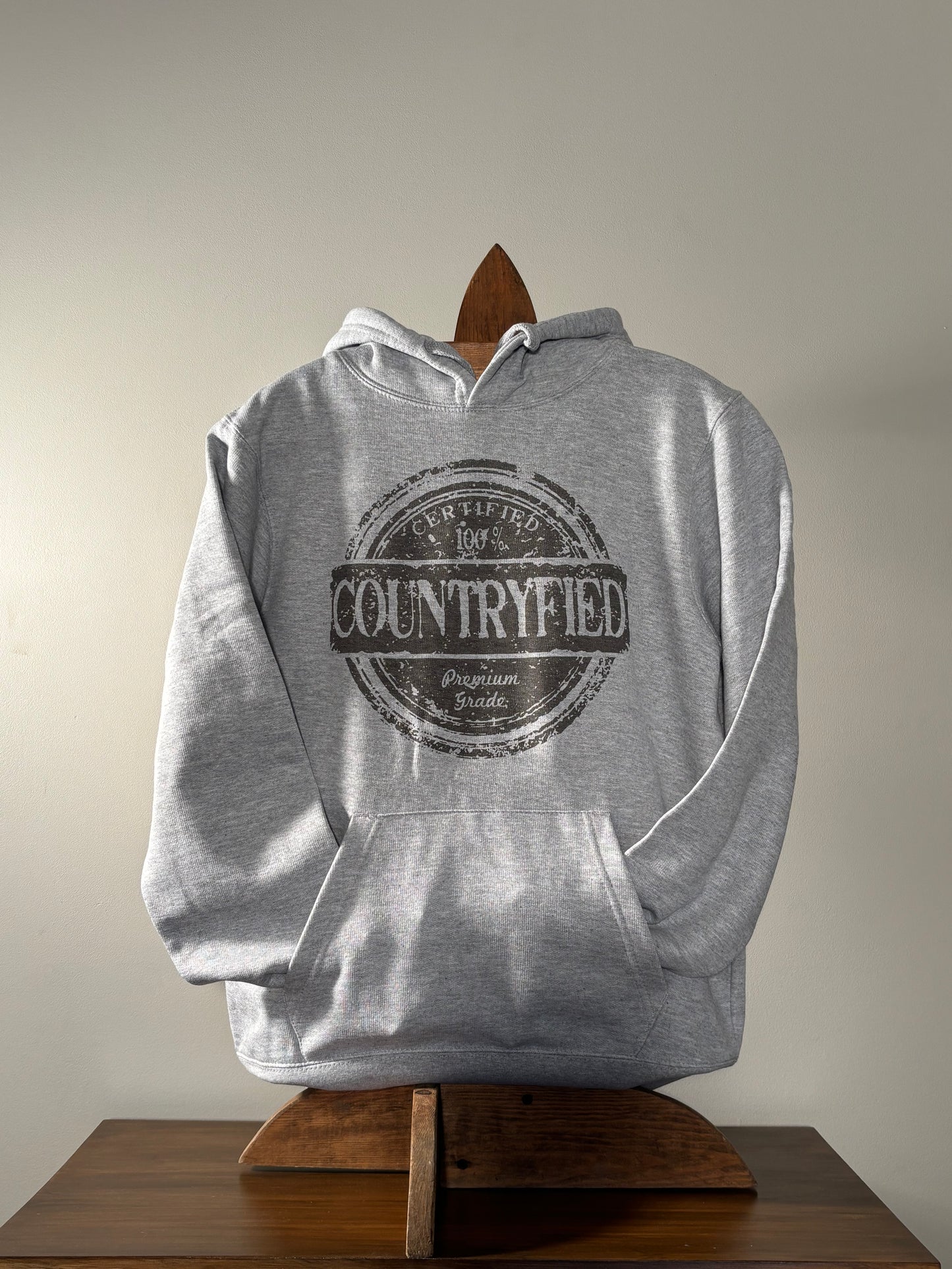 100% Countryfied Grey Hoodie