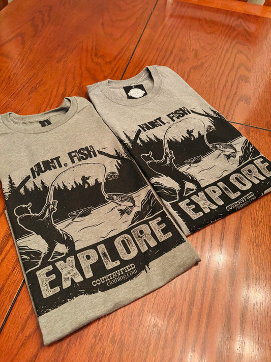 Hunt, Fish, Explore T-shirt